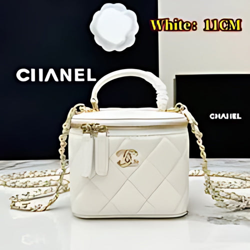 Quilted Leather Vanity Crossbody Bag