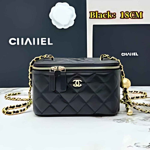 Quilted Leather Vanity Crossbody Bag