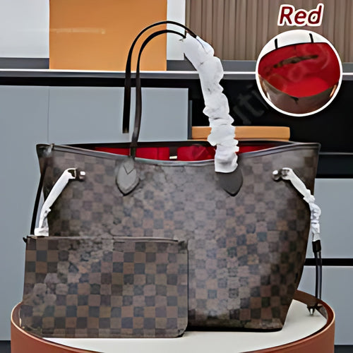 Patterned Chain Trim Tote Bag