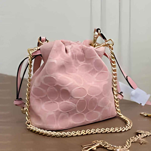 Drawstring Chain Bucket Bag
