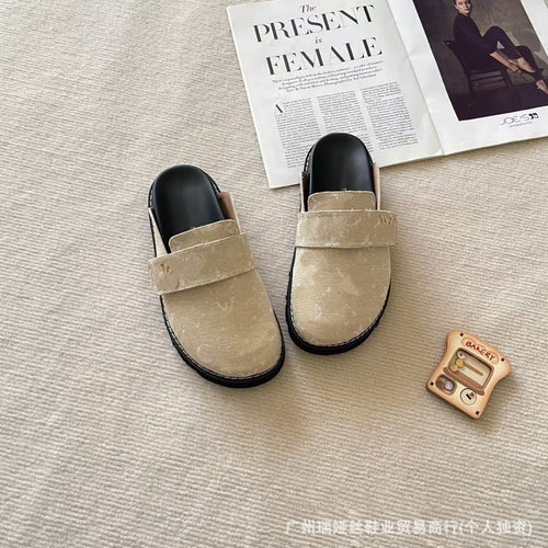 Unisex Patterned Platform Clog Mules