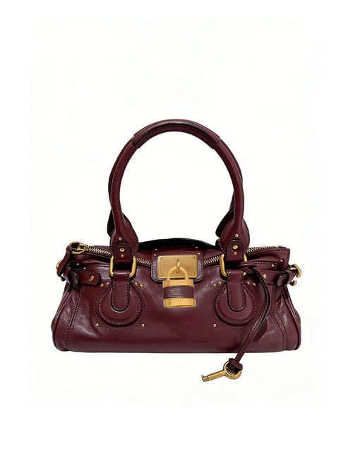 Retro Lock Accent PU Satchel