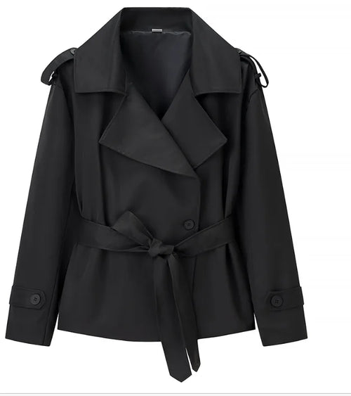 Belted Double-Breasted Trench Jacket