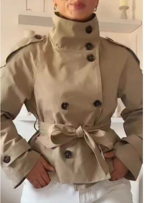 Short Belted Trench Coat