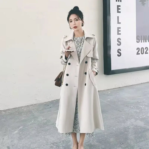 Belted Double-Breasted Trench Coat