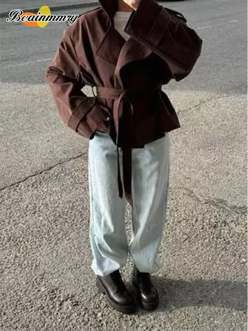 Belted Double-Breasted Trench Jacket