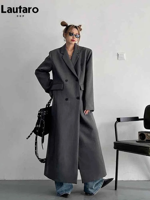 Oversized Double-Breasted Trench Coat