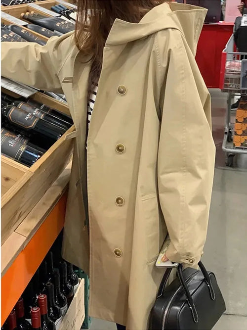 Relaxed Hooded Trench Coat