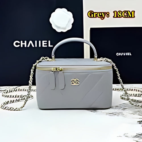 Quilted Leather Vanity Crossbody Bag