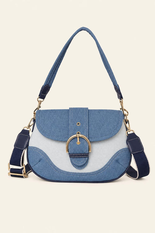 Denim Saddle Crossbody Bag