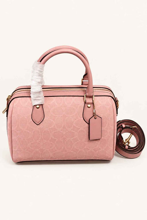 Circular Print Satchel Handbag