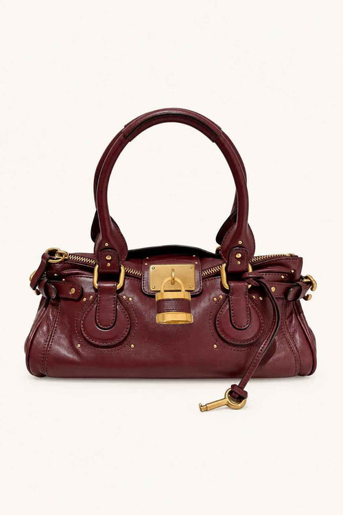 Retro Lock Accent PU Satchel