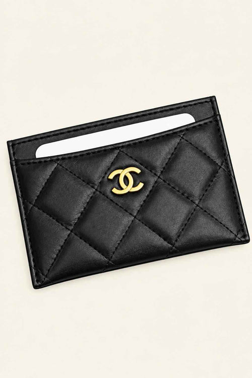 Quilted Leather Card Holder