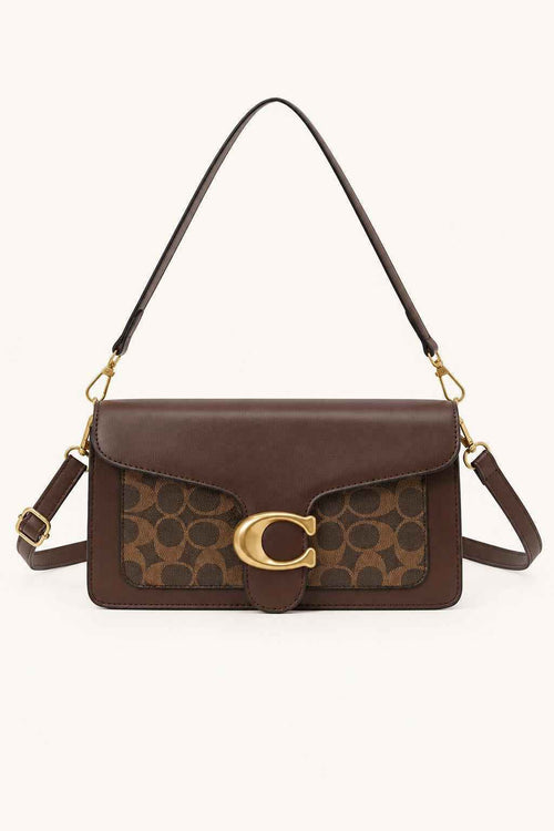 Patterned Flap Crossbody Bag