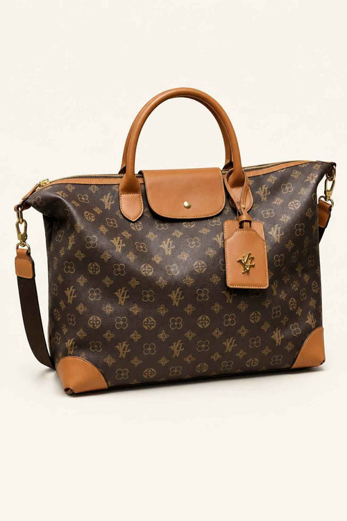 Patterned Structured Tote Bag
