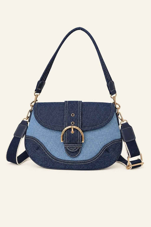 Denim Saddle Crossbody Bag