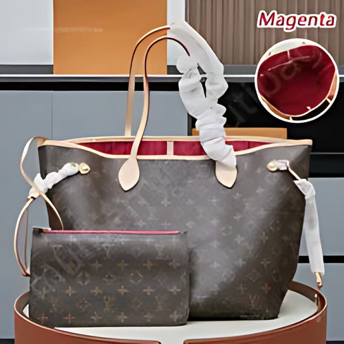 Patterned Chain Trim Tote Bag