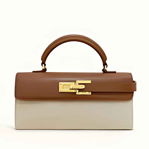 Structured Top Handle Flap Handbag