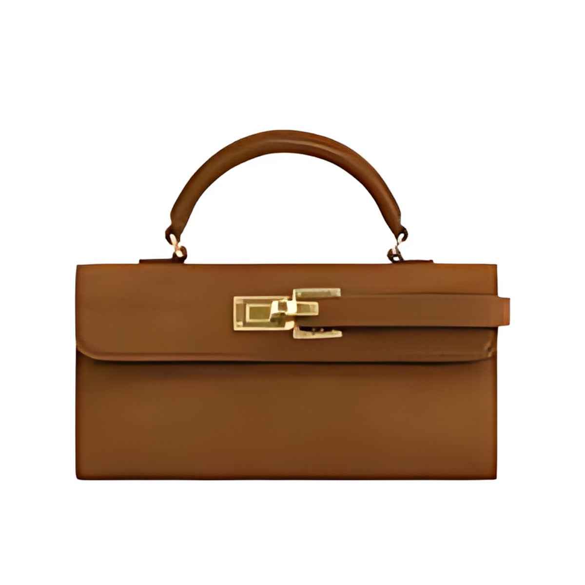 Structured Top Handle Flap Handbag