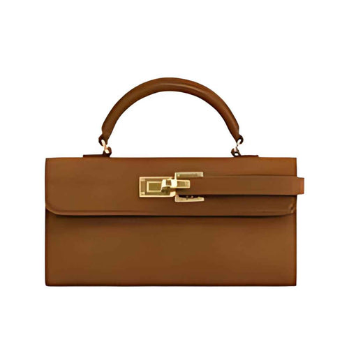 Structured Top Handle Flap Handbag