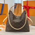 Chain Trim Hobo Shoulder Bag