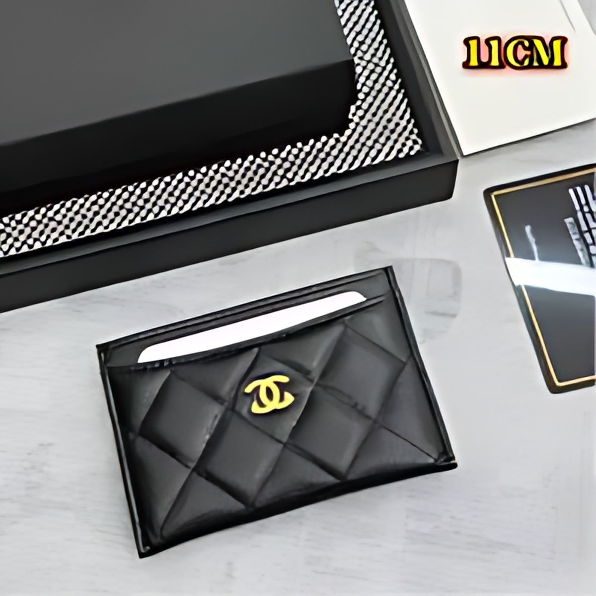Quilted Leather Card Holder