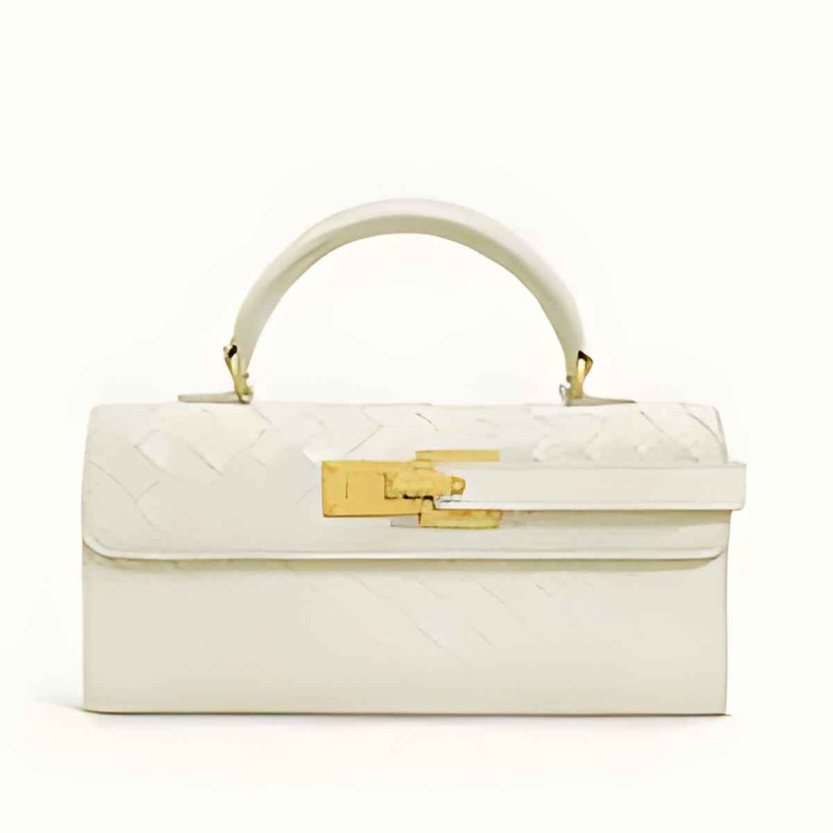 Structured Top Handle Flap Handbag