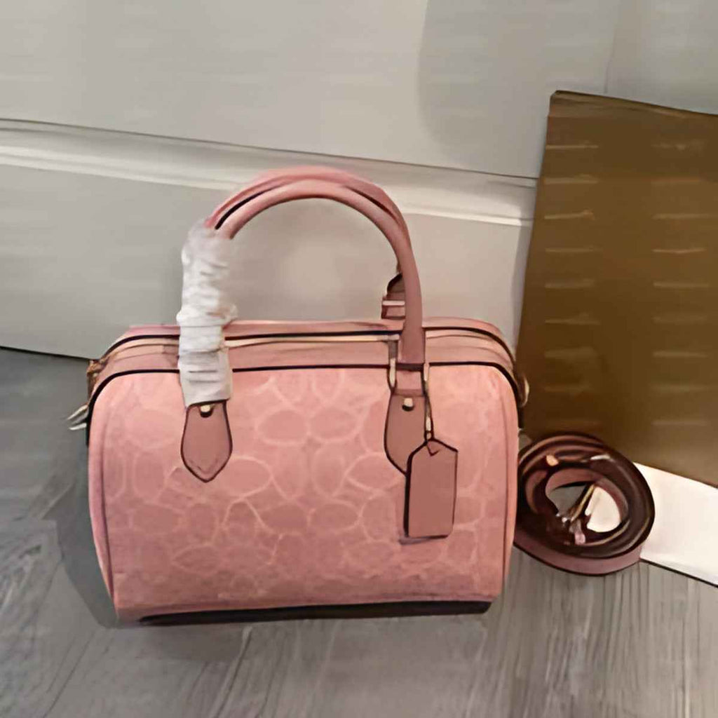 Circular Print Satchel Handbag