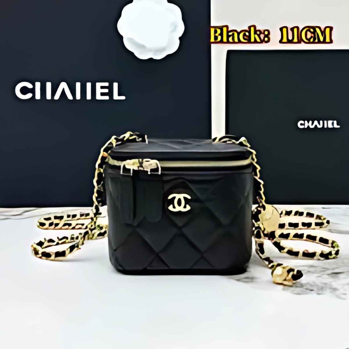 Quilted Leather Vanity Crossbody Bag