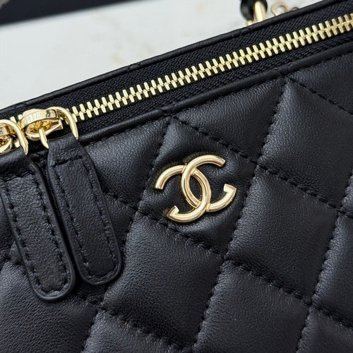 Quilted Leather Vanity Crossbody Bag