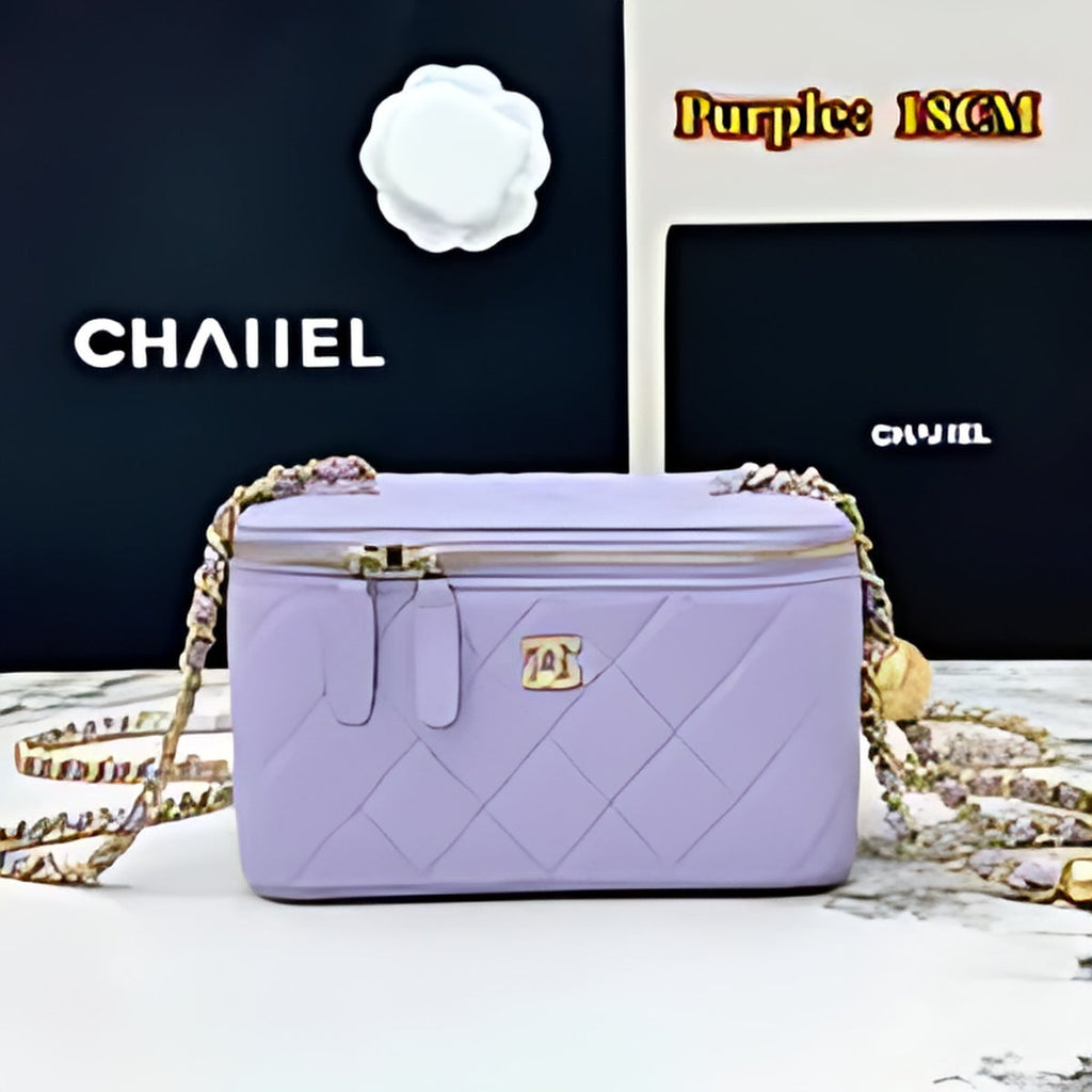 Quilted Leather Vanity Crossbody Bag