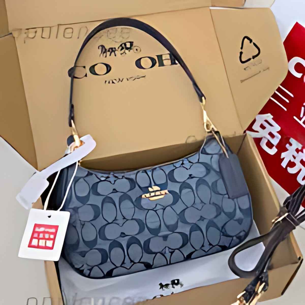 Compact Zip Top Shoulder Bag