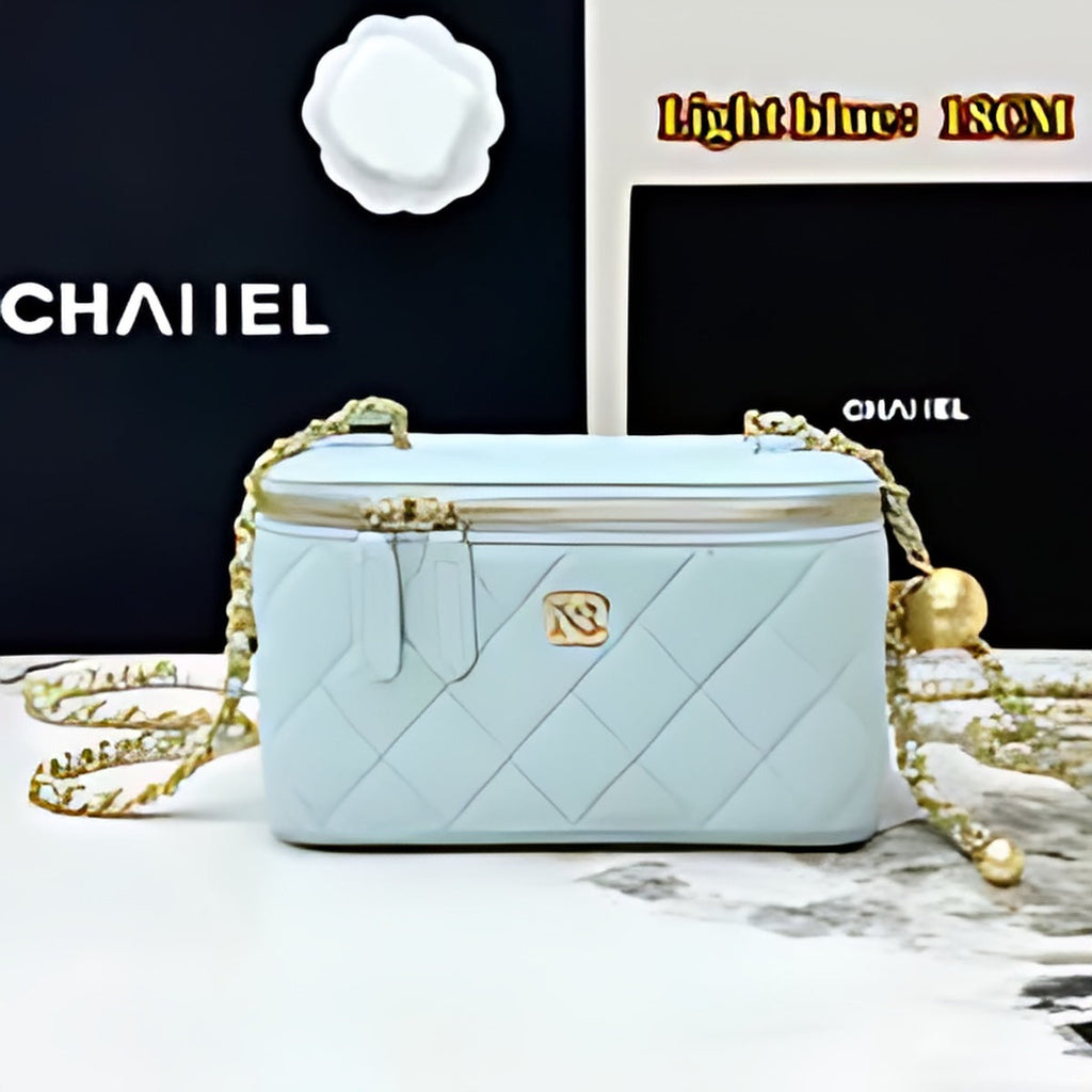 Quilted Leather Vanity Crossbody Bag