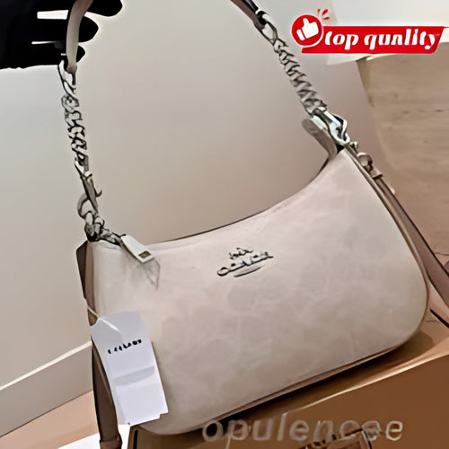 Curved Zip Top Shoulder Bag