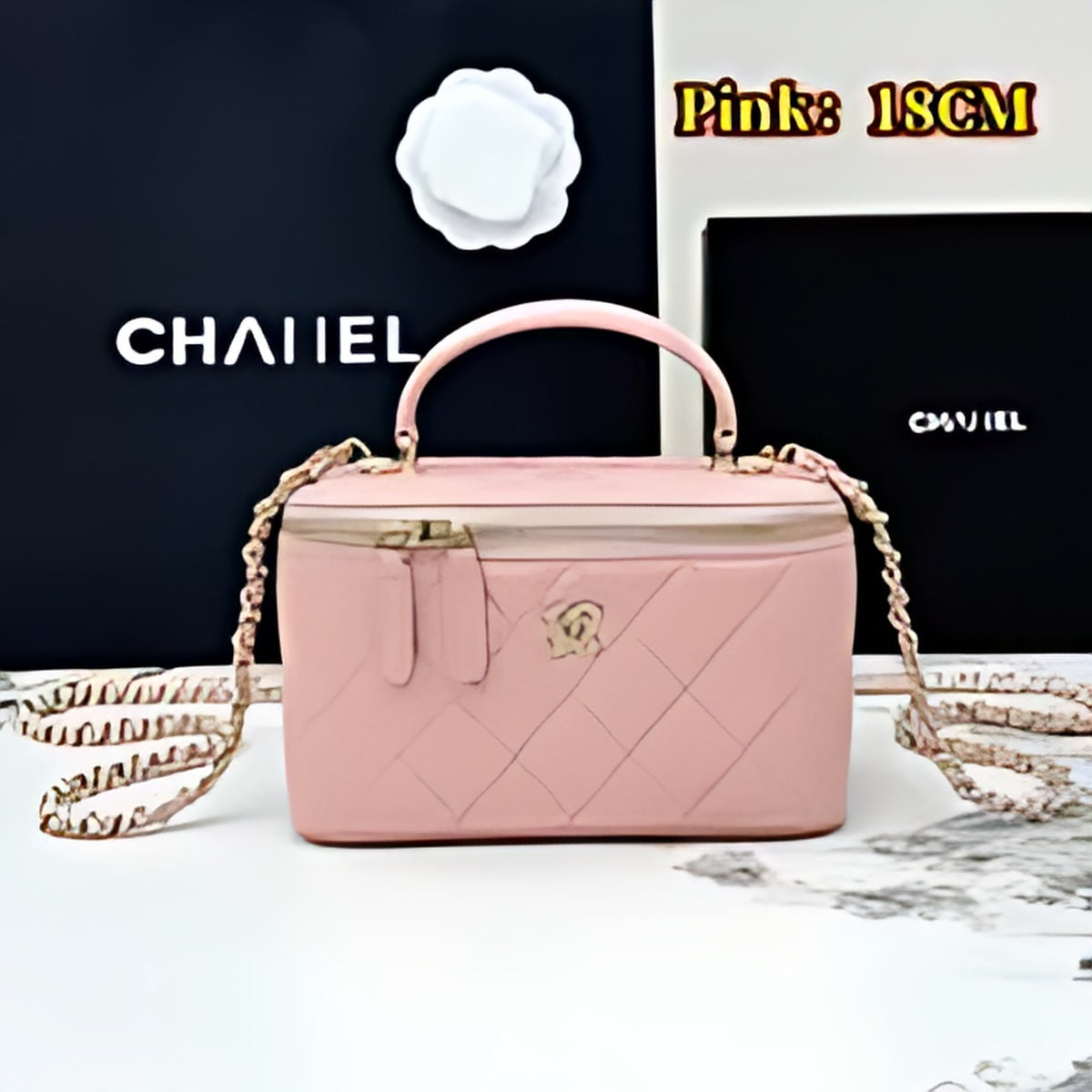 Quilted Leather Vanity Crossbody Bag