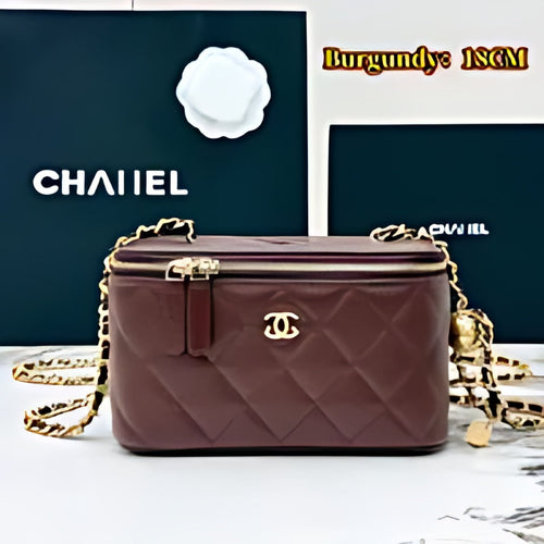 Quilted Leather Vanity Crossbody Bag