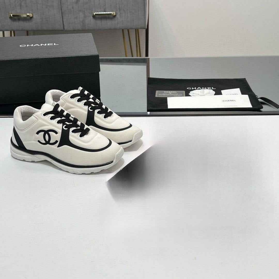 Unisex Black and White Sneakers