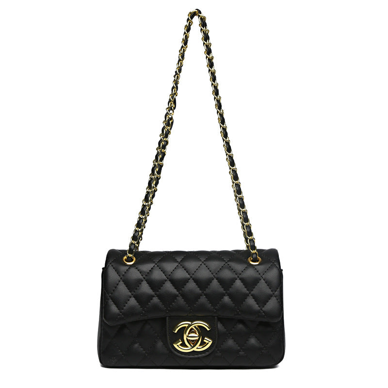 Quilted Chain Flap Crossbody Bag