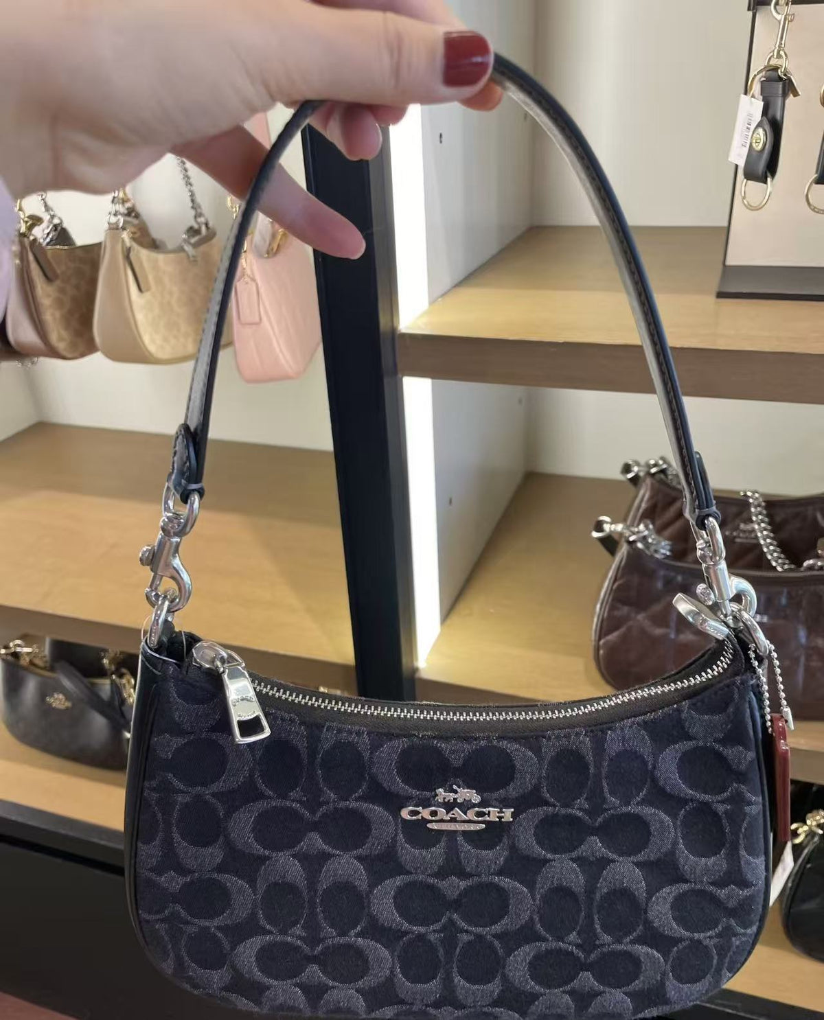 Monogram Crescent Shoulder Bag