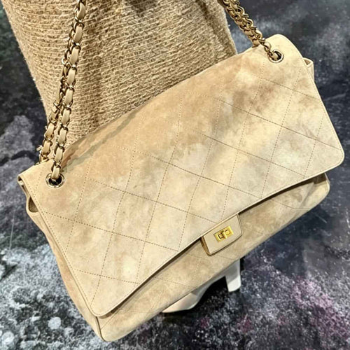 Khaki Quilted Chain Shoulder Bag