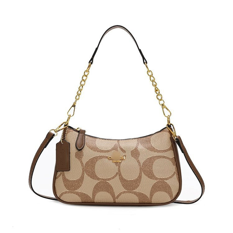 Monogram Crescent Shoulder Bag