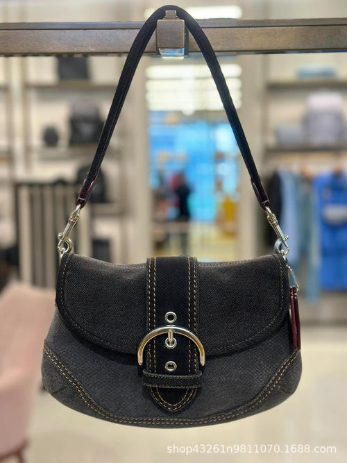 Buckle Flap Shoulder Bag