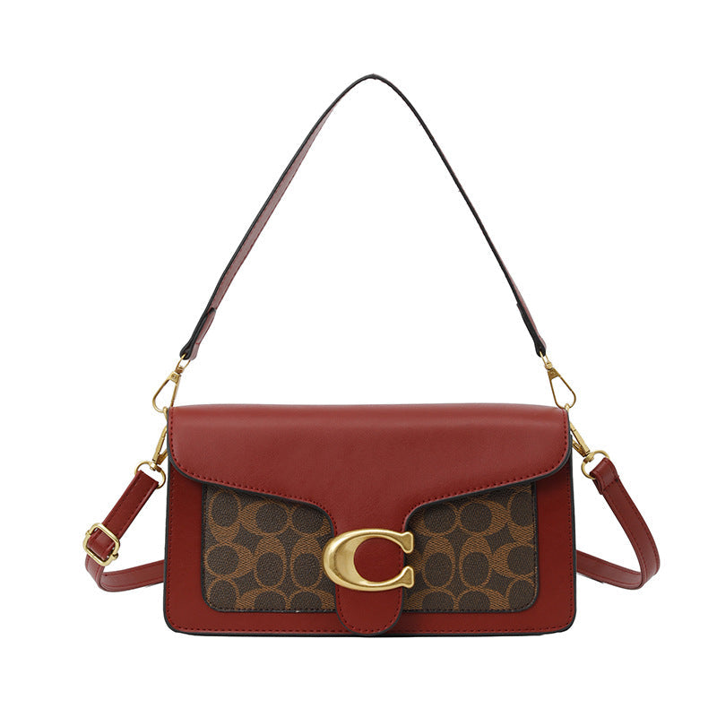 Patterned Flap Crossbody Bag