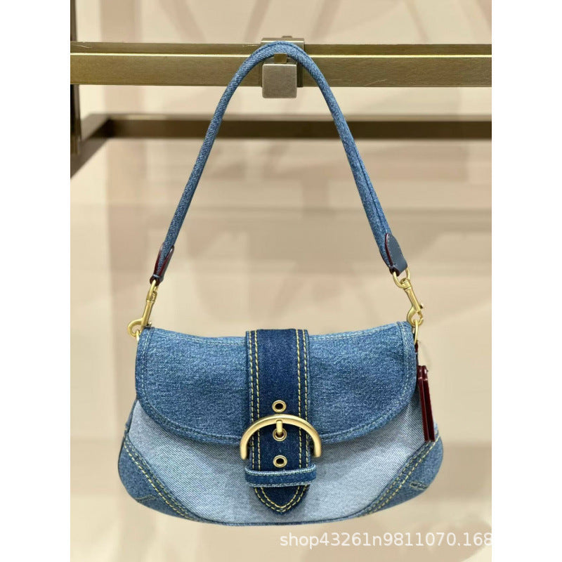 Buckle Flap Shoulder Bag