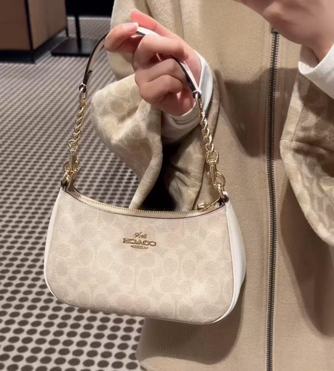 Monogram Crescent Shoulder Bag