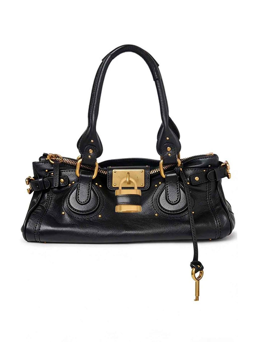 Retro Lock Accent PU Satchel