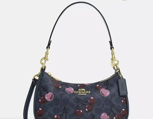 Printed Chain Accent Shoulder Bag