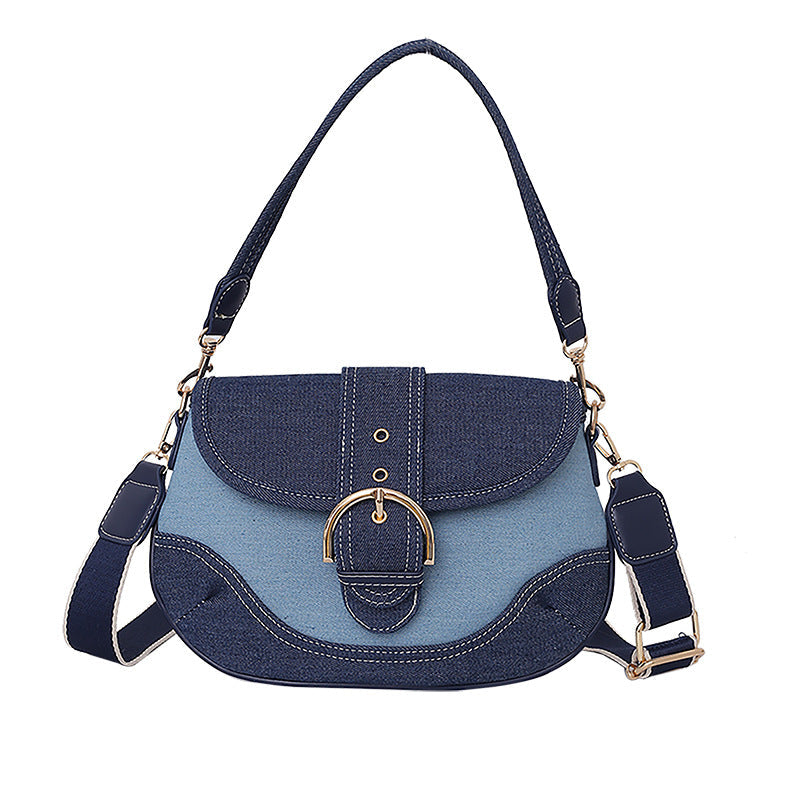 Denim Saddle Crossbody Bag