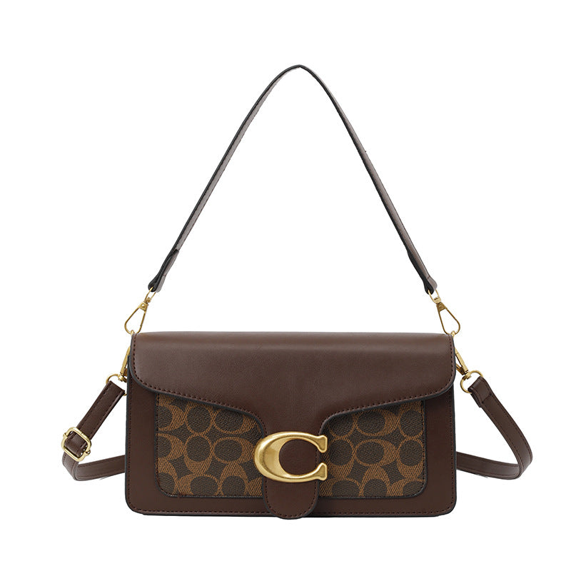 Patterned Flap Crossbody Bag