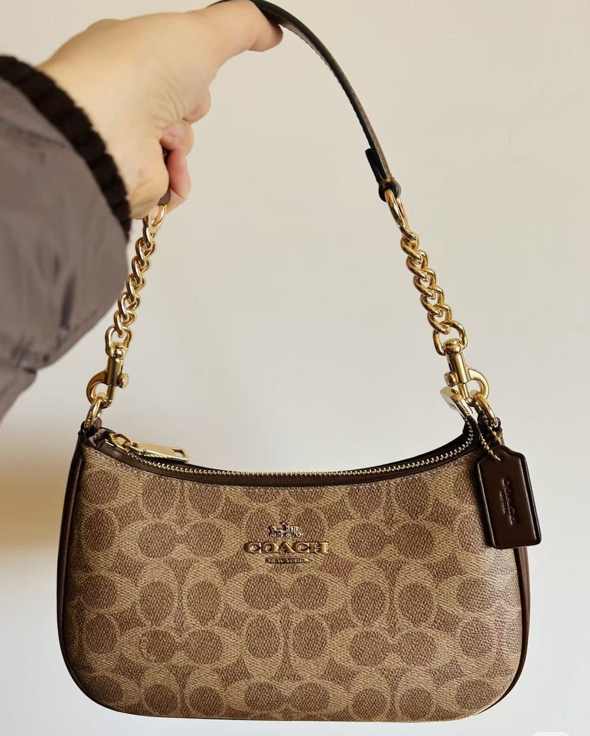 Monogram Crescent Shoulder Bag